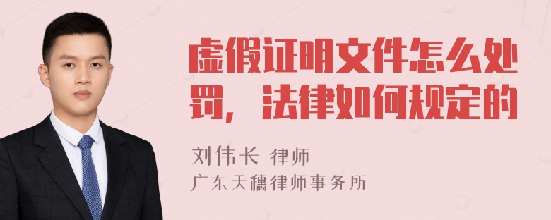 虚假证明文件怎么处罚，法律如何规定的