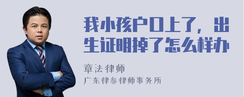 我小孩户口上了，出生证明掉了怎么样办