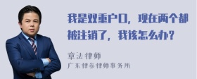 我是双重户口，现在两个都被注销了，我该怎么办？