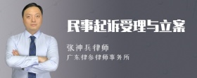 民事起诉受理与立案