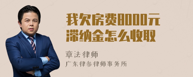 我欠房费8000元滞纳金怎么收取