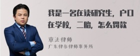 我是一名在读研究生，户口在学校，二胎，怎么罚款