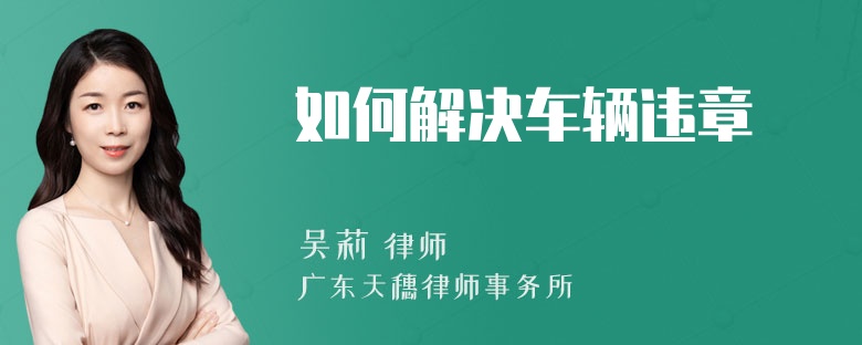 如何解决车辆违章