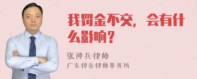 我罚金不交，会有什么影响？