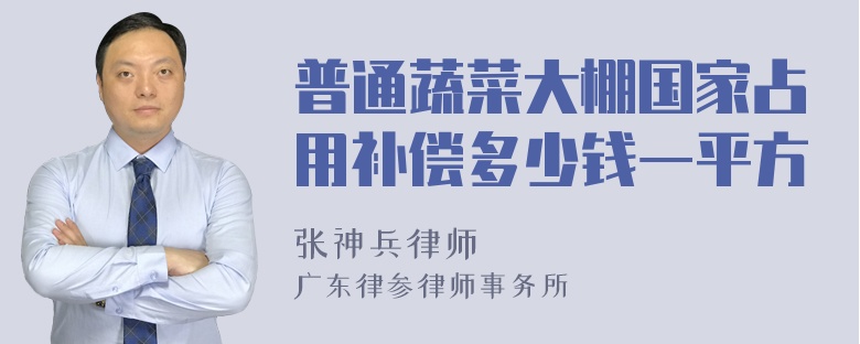 普通蔬菜大棚国家占用补偿多少钱一平方