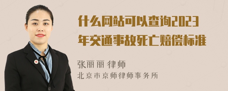 什么网站可以查询2023年交通事故死亡赔偿标准