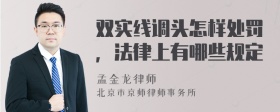 双实线调头怎样处罚，法律上有哪些规定