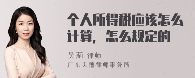 个人所得税应该怎么计算，怎么规定的