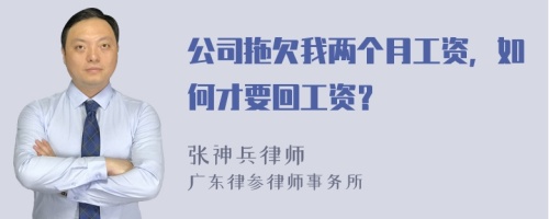 公司拖欠我两个月工资，如何才要回工资？