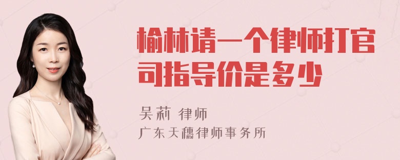 榆林请一个律师打官司指导价是多少