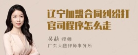 辽宁加盟合同纠纷打官司程序怎么走