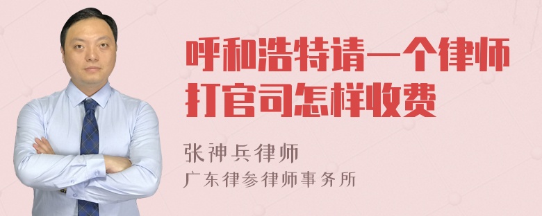 呼和浩特请一个律师打官司怎样收费