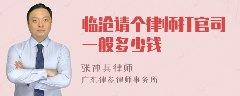 临沧请个律师打官司一般多少钱