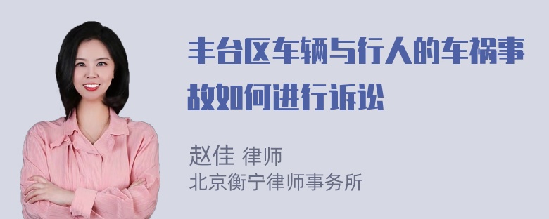 丰台区车辆与行人的车祸事故如何进行诉讼