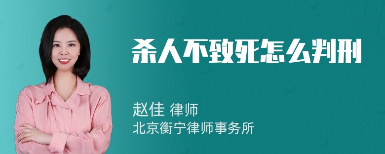 杀人不致死怎么判刑