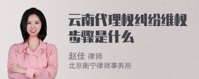 云南代理权纠纷维权步骤是什么