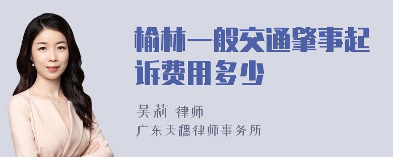 榆林一般交通肇事起诉费用多少