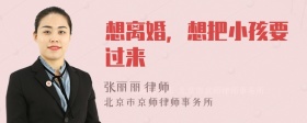 想离婚，想把小孩要过来