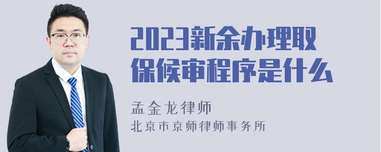 2023新余办理取保候审程序是什么