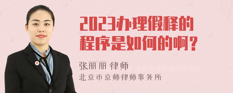 2023办理假释的程序是如何的啊？