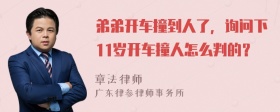 弟弟开车撞到人了，询问下11岁开车撞人怎么判的？