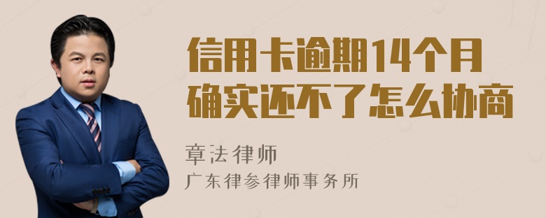 信用卡逾期14个月确实还不了怎么协商