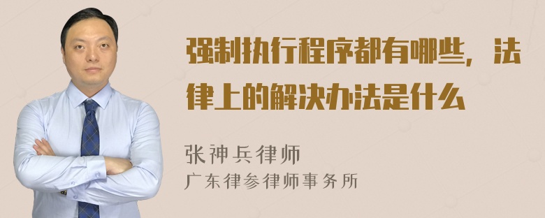 强制执行程序都有哪些，法律上的解决办法是什么