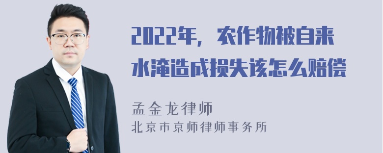 2022年，农作物被自来水淹造成损失该怎么赔偿