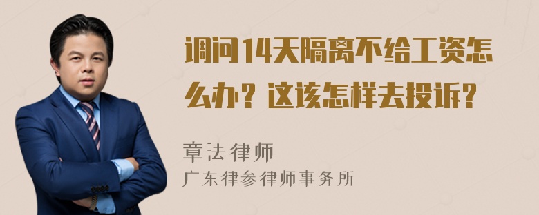 调问14天隔离不给工资怎么办？这该怎样去投诉？