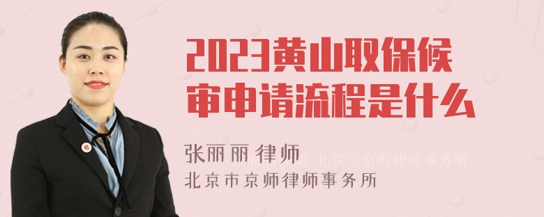 2023黄山取保候审申请流程是什么