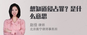 想知道侵占罪？是什么意思