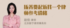 抚养费起诉找一个律师参考价格