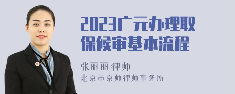 2023广元办理取保候审基本流程