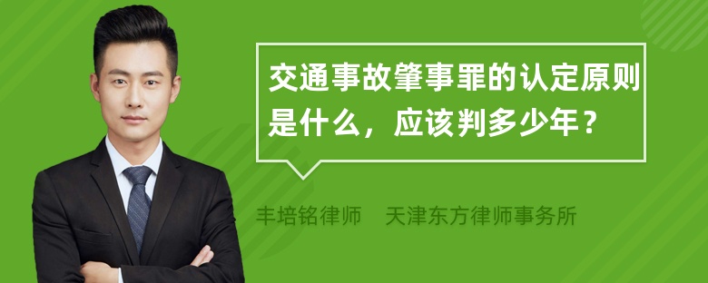 交通事故肇事罪的认定原则是什么，应该判多少年？