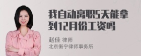 我自动离职5天能拿到12月份工资吗