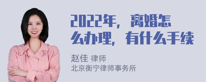 2022年，离婚怎么办理，有什么手续