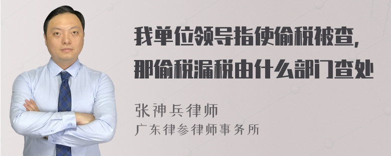 我单位领导指使偷税被查，那偷税漏税由什么部门查处