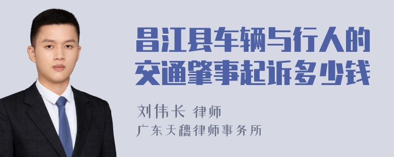 昌江县车辆与行人的交通肇事起诉多少钱