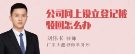 公司网上设立登记被驳回怎么办