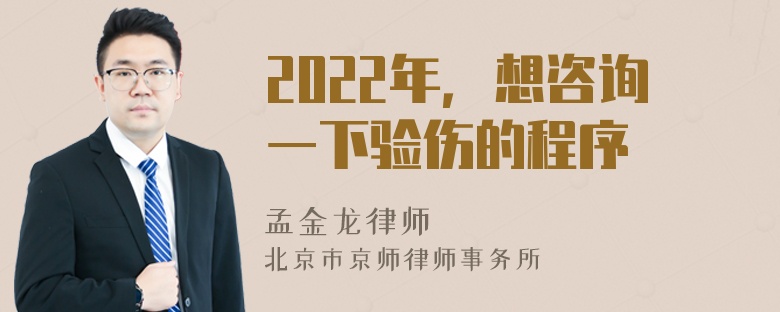 2022年，想咨询一下验伤的程序