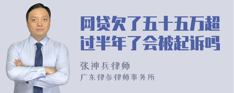 网贷欠了五十五万超过半年了会被起诉吗