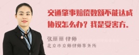 交通肇事赔偿数额不能达成协议怎么办？我是受害方。