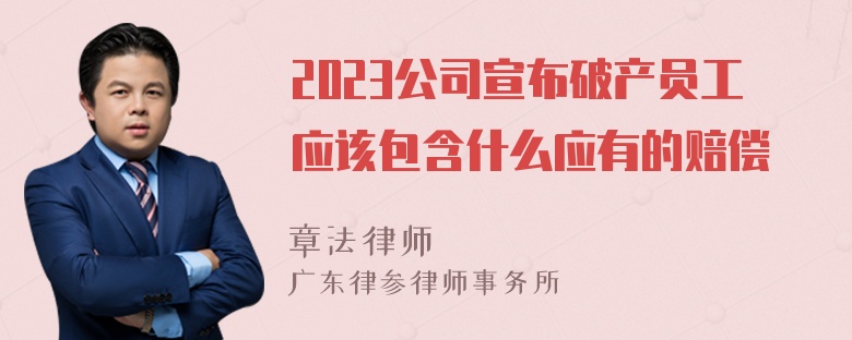 2023公司宣布破产员工应该包含什么应有的赔偿