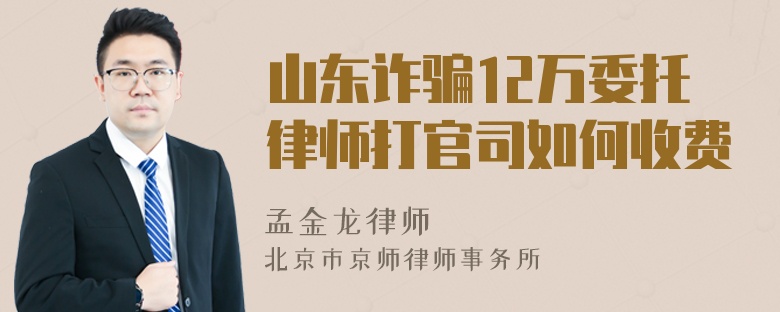 山东诈骗12万委托律师打官司如何收费