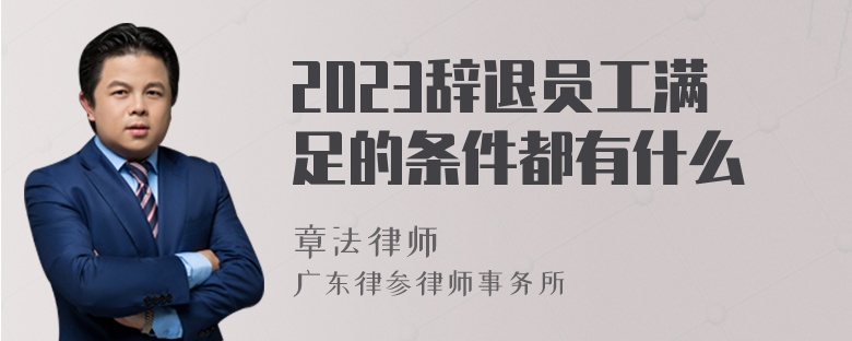 2023辞退员工满足的条件都有什么