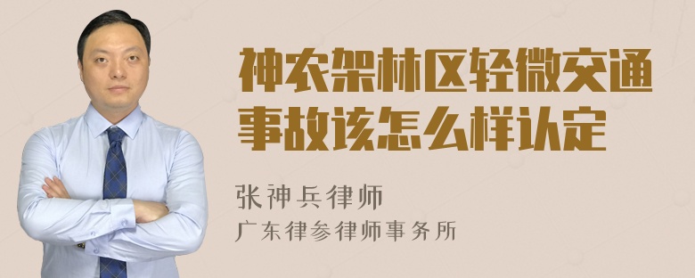 神农架林区轻微交通事故该怎么样认定