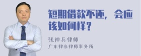 短期借款不还，会应该如何样？