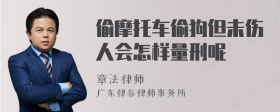 偷摩托车偷狗但未伤人会怎样量刑呢