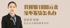 我被骗1000元卖家不发货怎么办