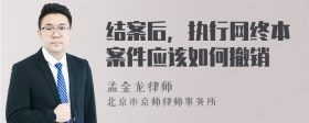 结案后，执行网终本案件应该如何撤销